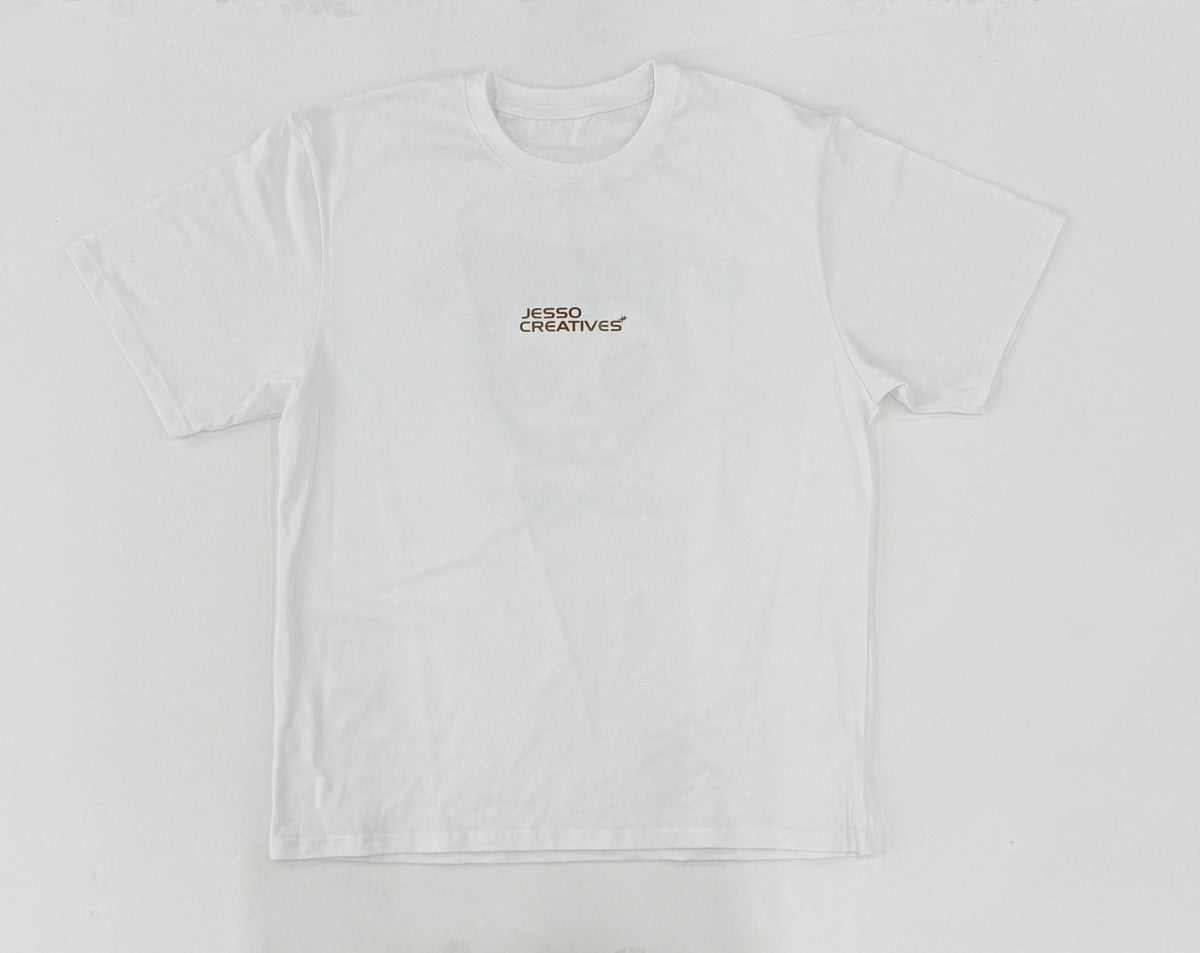 White JOKER × JESSO CREATIVES TEE shown from the front