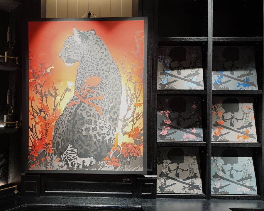 Original paintings displayed for JINYA YAMAKAWA’s collaboration with mastermind JAPAN